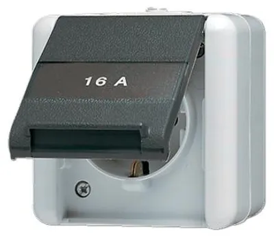 Image de JUNG Prise de courant Schuko 820NAW WG800 IP44 m