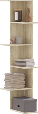Obrázok produktu pre Maison Exclusive - Nástenná rohová polica Sonoma dub 36,5x36,5x140 cm drevený materiál