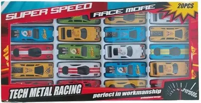 Obrázek produktu pro Sada 20 kusů ZÁVODNÍCH autíček SUPER SPEED