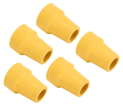 Productafbeelding van 5 krukpunten, 22 mm profiel, antislip, veilig, slijtvast, corrosiebescherming, dikke rubberen dop
