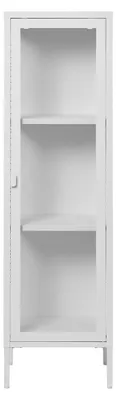 Productafbeelding van House Nordic Vitrinekast Brisbane Slim Staal Wit 140cm