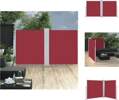 Obrázok produktu pre vidaXL Výsuvná bočná markíza červená 160 x 600 cm - Slnečníky