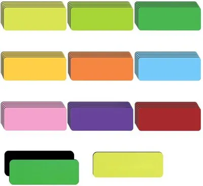 Zdjęcie produktu dla Paski magnetyczne, 30 x 80 mm, samoprzylepne, 9 kolorów, do tablic suchościeralnych