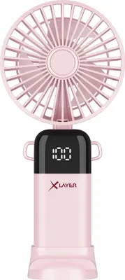 Produktbild von Xlayer Handventilator klappbar/wiederaufladbar mit Smartphonehalterung