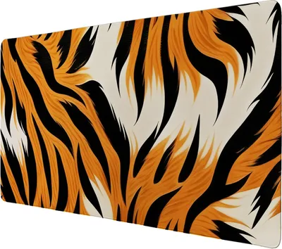 Produktbild von Tigerfell-Muster Schreibtischunterlage 69x31cm XXL Mauspad - Stilvolle und
