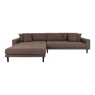 Productafbeelding van Lido bank , loungebank links gericht met 4 kussens bruin.