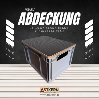 Produktbild von Hochwertiger Deckel für Eurobox - Abdeckung Größe: 600 x 400 x 18 mm