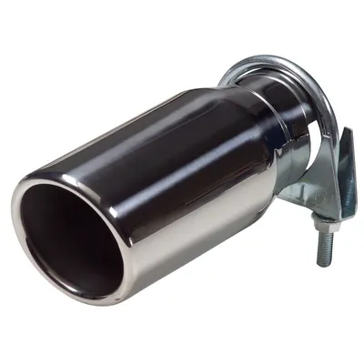 Produktbild von AutoStyle AS 408 Auspuffblende Endrohr Blende Ø76mm Rund Gerade Edelstahl Poliert