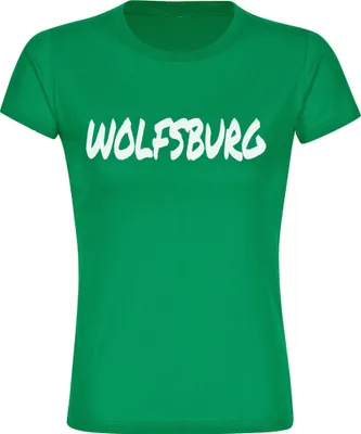 Produktbild von multifanshop Damen T-Shirt - Wolfsburg - Textmarker, grün, Größe L