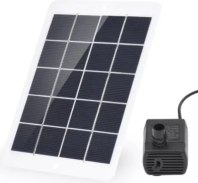 Obrázok produktu pre Súprava solárneho vodného čerpadla Solárne fontánové čerpadlo pre vtáčie kúpele s 3W 5V solárnym panelom 7 trysiek Max. Výška vody 50 cm pre akvárium s rybami Malé záhradné jazierko Dekorácia