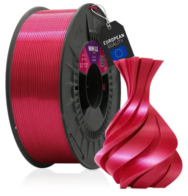 Immagine prodotto di Filamento in seta WINKLE PLA, diametro 1,75 mm, colore rosa rubino, bobina da 1 kg, per stampanti 3D