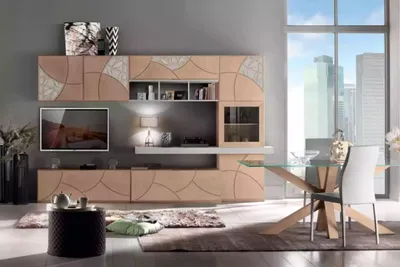 Produktbild von Klassische Wohn Wand Wohnzimmer Sideboard RTV Regal Wände Schrank