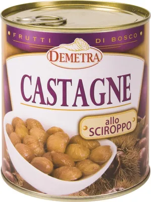 Immagine prodotto di Castagne sciroppate 1000 gr. - Demetra