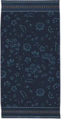Produktbild von Pip Studio Duschtuch Jasmin Jacquard Farbe Dark Blue Größe 70x140