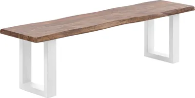 Produktbild von Holzbank Bullwer Palisander weiß 190x40