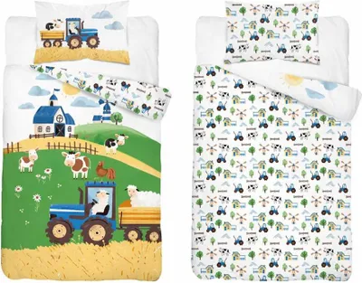 Obrázek produktu pro Dětské bavlněné povlečení 90x120 5513b farma