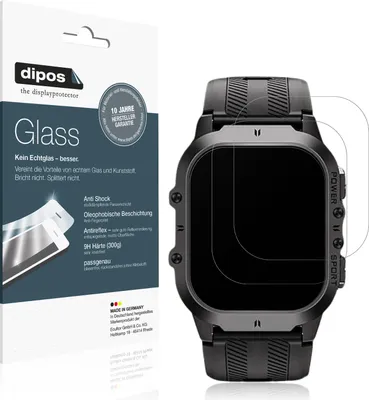 Produktbild von 2x Schutzfolie für HIRREO FV14 matt - Anti-Shock 9H Folie dipos Glass Kunststoffglas