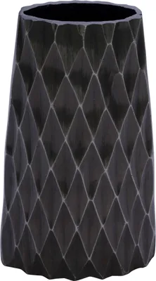 Immagine prodotto di Vaso da fiori in alluminio nero - dritto / 26 cm - Vaso da fiori in alluminio per la decorazione della tavola in metallo