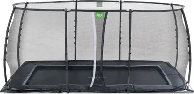 Image de EXIT Dynamic Trampoline 275x458cm – avec Filet de sécurité – Au niveau du sol – Noir