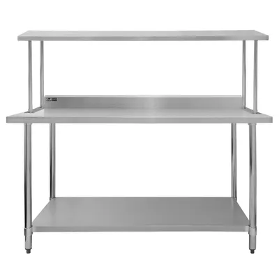 Immagine prodotto di Kukoo Gastro in acciaio inossidabile - Ripiano aggiuntivo KuKoo per tavolo da lavoro - Ripiano aggiuntivo per cucina professionale - 350 kg di portata - 150 cm