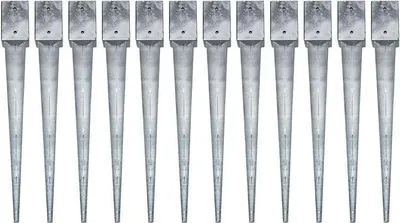 Produktbild von Einschlaghülse Erdanker 12x Bodenanker 91x91x750mm Einschlagbodenhülse Vierkant