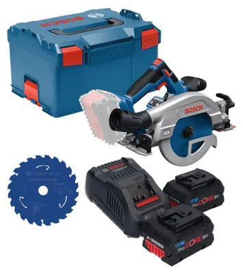 Productafbeelding van Bosch GKS 18V-57-2 GX Professional accu-cirkelzaag 18 V 165 mm borstelloos + 2x ProCORE-accu 8,0 Ah + oplader + L-Boxx