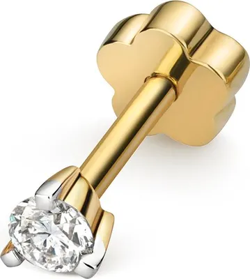 Produktbild von Funkelndes Feuer 18 Karat (750) Gold Damen - Diamant Einzel Knorpel Ohrstecker Brillant-Schliff 0.07 Karat H - SI2; TRS3473018KY