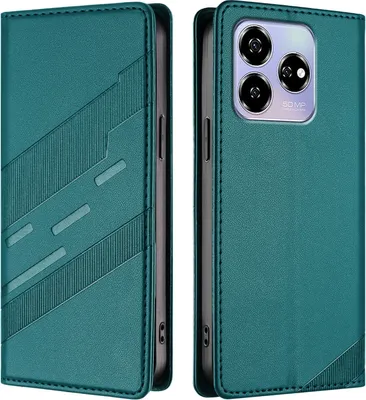 Obrázek produktu pro Pouzdro pro ZTE Axon 60,Polyuretankožené peněženkové pouzdro s přihrádkou na karty a funkcí stojánku Grün