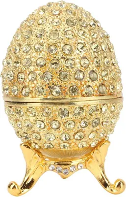 Obrázek produktu pro Vintage krabička na šperky ve tvaru velikonočního vajíčka s diamantem