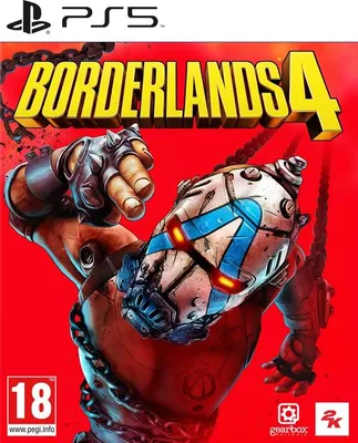 The image is the cover art for the video game Borderlands 4 for PS5.