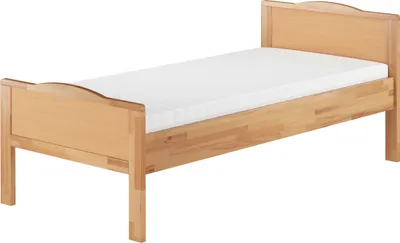 Produktbild von Seniorenbett extra hoch Einzelbett 90x200 Massivholzbett Buche natur Zubehör wählbar V-60.70-09Federleisten und Matratze