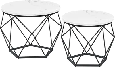Obrázek produktu pro Artenat Odkládací stolek Bullet (SET 2 ks), 50 cm, bílá