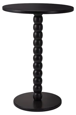 Produktbild von Excellent houseware Beistelltisch liva - schwarz - rund - H50 x T35 cm - Holz - Couchtisch