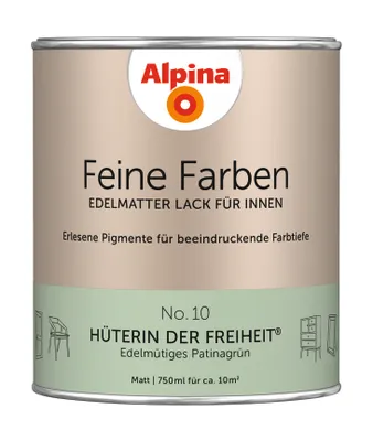 Produktbild von Alpina Feine Farben Lack No. 10 Hüterin der Freiheit - patinagrün 750 ml