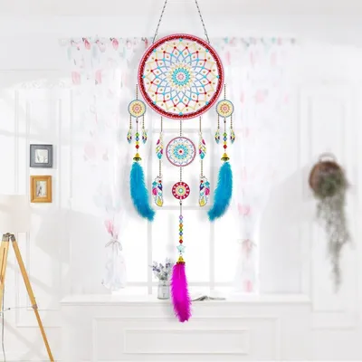 Produktbild von Diamant-Traumfänger Mandala Stickerei Set 17,5x58 cm