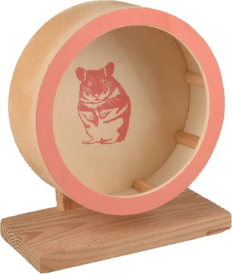 Immagine prodotto di Giocattolo da rodere Flamingo con ruota in legno Danco, rosa salmone, dimensioni: 14,5 cm