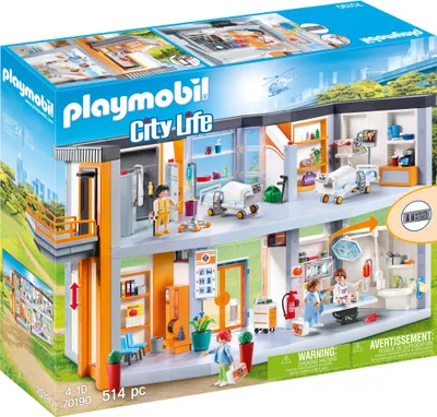 Produktbild von PLAYMOBIL City Action 70190 Großes Krankenhaus mit Einrichtung