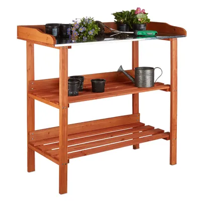 Produktbild von relaxdays Pflanztisch orange 92,0 x 41,0 x 86,0 cm