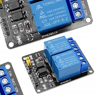 Obrázek produktu pro Dvoukanalový reléový modul Rosfix 12 V – optoizolovaný, 10 A, kompatibilní s Arduinem