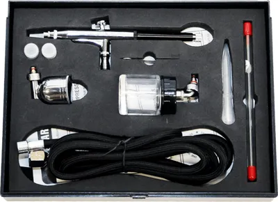 Produktbild von Airbrush Set mit Spritzdüse 0,2mm / 0,3mm / 0,5 mm