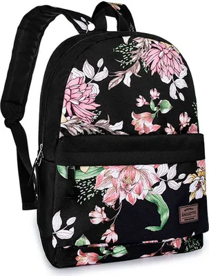 Produktbild von Zagatto ZG 617 Damen Rucksack mit Blumenmuster Sportrucksack Trekkingrucksack Schulrucksack 42x30x12 15L Geräumig A4 Jugendrucksack Licht und bequem