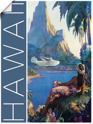Produktbild von ARTland Poster Hawaii Vintage Reiseplakat Größe: 60x80 cm