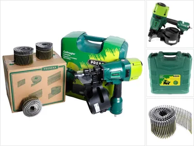 Produktbild von Prebena 8XR-CNW90 Coilnagler Druckluftnagler im Transportkoffer + Prebena CNW31/90BKRI Coilnägel Ringschaft 3600 Stück