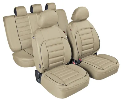 Produktbild von LAMPA De-Luxe Sport Edition Sitzschonbezug Vorne und Hinten Universal Beige Sitzbezug