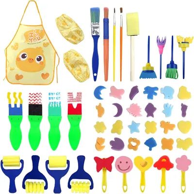 Imagen del producto de Juego de sellos y rodillos, de 49 piezas, ideal para manualidades creativas