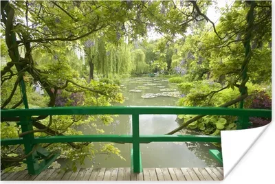 Produktbild von MuchoWow® Poster Blick auf das Wasser von der japanischen Brücke im Garten von Monet in Giverny, Frankreich 90x60 cm - Schlafzimmer