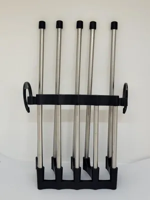 Image de Jumada's – Cintres multifonctionnels pour pantalons et vêtements – Rangement 5 en 1 – Organisateur pour armoires et vêtements – Noir