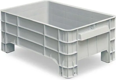 Produktbild von Stapelbox mit 4 Füßen, 150 Liter, LxBxH 1030 x 630 x 440 mm, grau