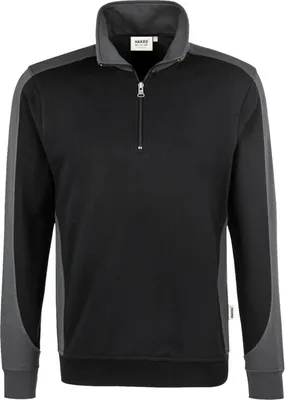 Produktbild von HAKRO Zip-Sweatshirt Contrast Performance #476 Gr. 4XL schwarz
