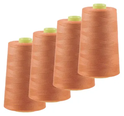 Produktbild von 4 x 4572m Qualitäts Overlock-Garn Overlock-Nähgarn Farbe 701 - 740, Farbe:A721 pastellbraun